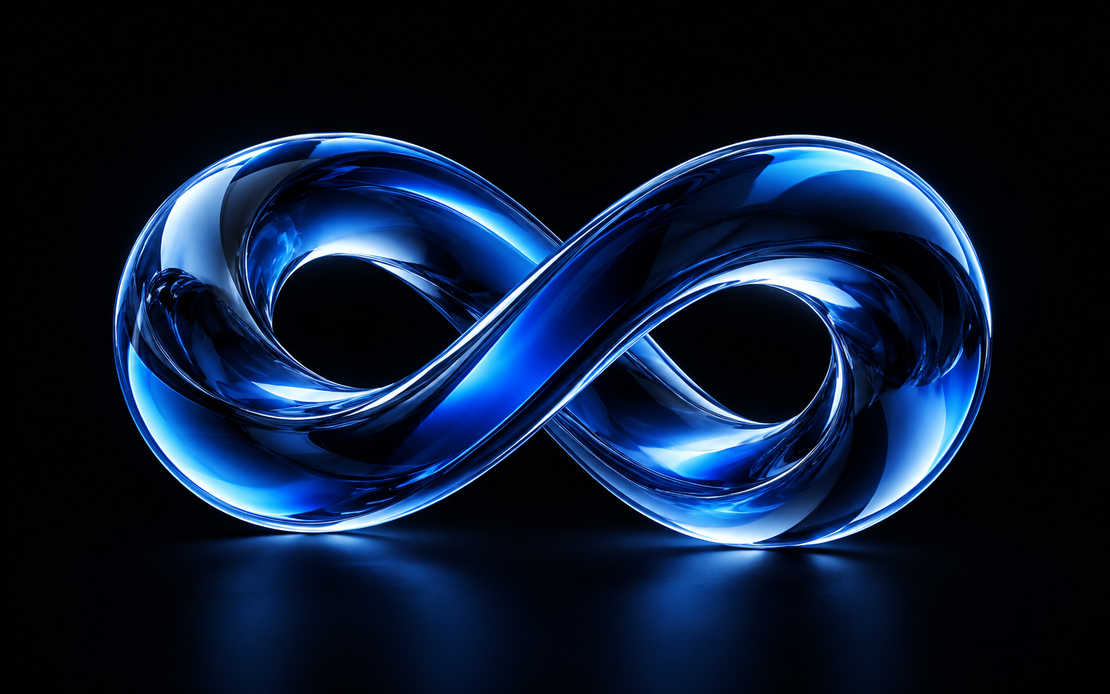 JR AI Business Solutions — blue infinity emblem
